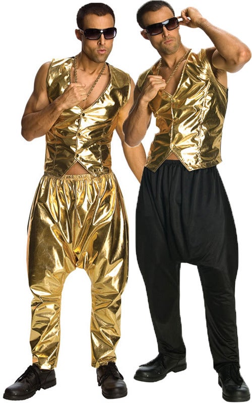 MC Hammer Vanilla Ice Black or Gold Parachute Adult Pants | Buy Men's ...