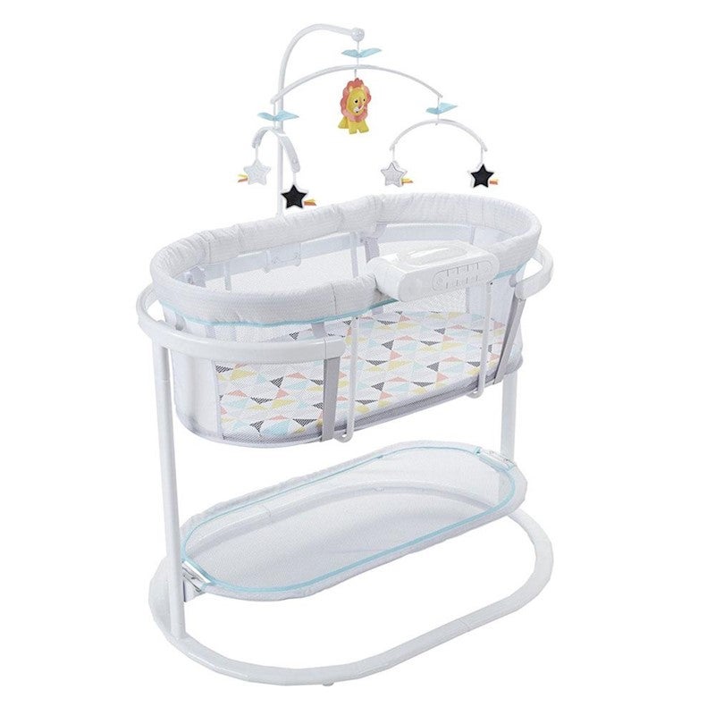 Baby Bassinet Infant Crib With Music Vibration And Lighting