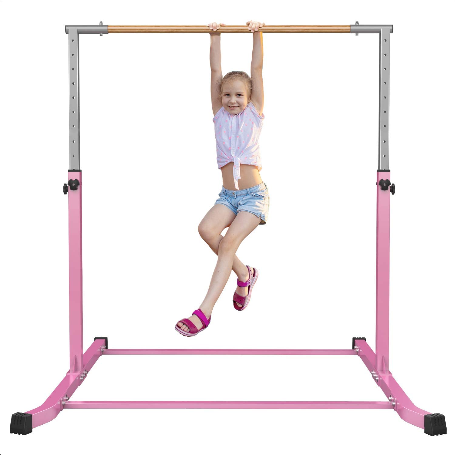 Gymnastic Horizontal Bar Sports Junior Training Bar Adjustable Height Kip Bar Pink Buy Gym