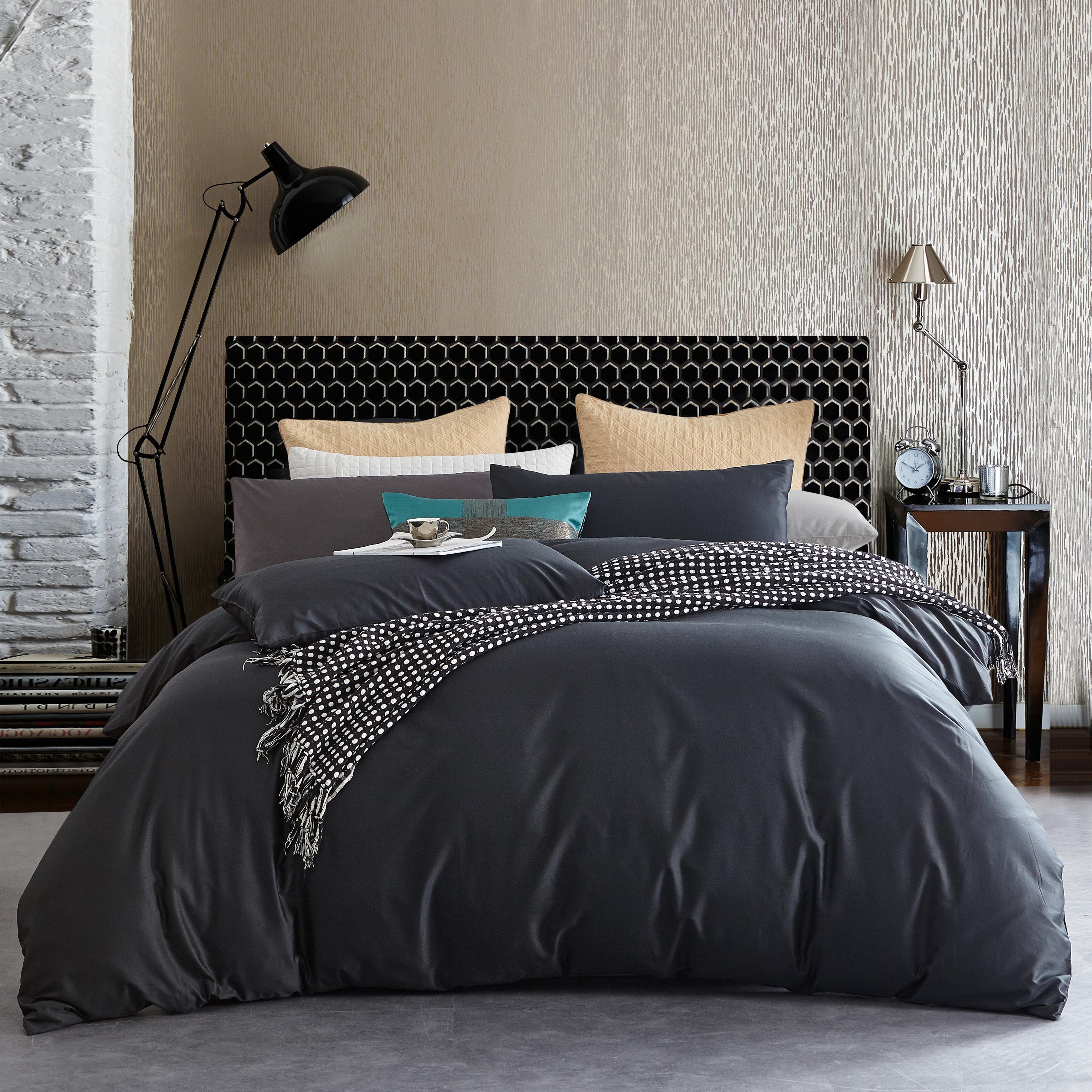 100 Cotton 650tc Soft Sateen Fabric Slate Grey Quilt Cover Set Buy