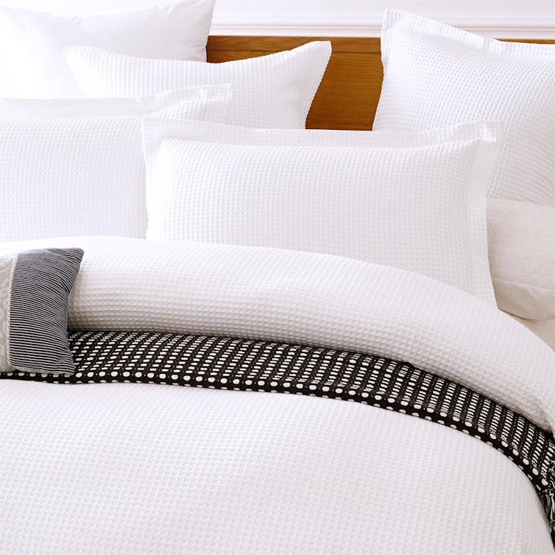 100 Premium Cotton White Large Chunky Waffle Quilt Cover Set Buy