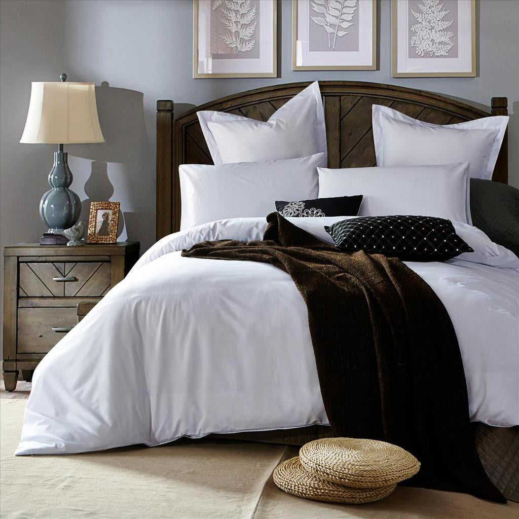 350TC Plain White Cotton Quilt Cover Set Buy Quilt Cover Sets