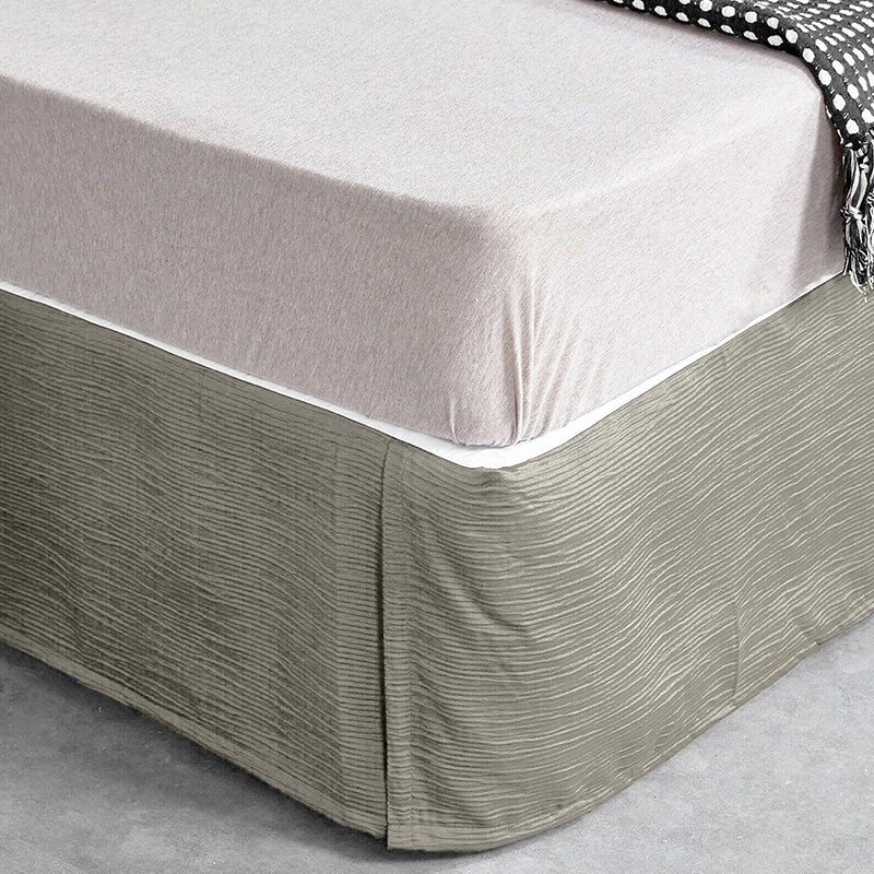 New Bed Skirt Valance Corrugated Seersucker Pattern Buy Bed Valances & Wraps 1067526