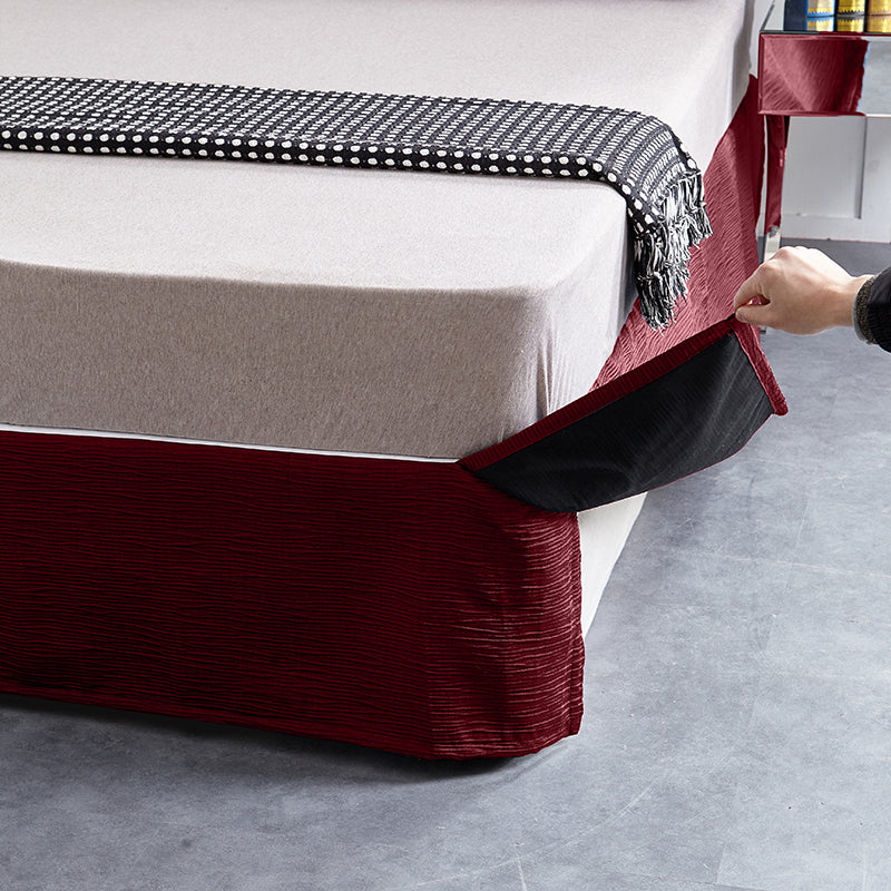 New Bed Skirt Valance Corrugated Seersucker Pattern Buy Bed Valances & Wraps 1067526