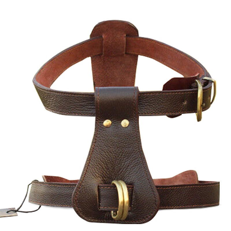 Genuine Ox Leather Large Breed Dog Harness Set | Buy Pet Collars ...