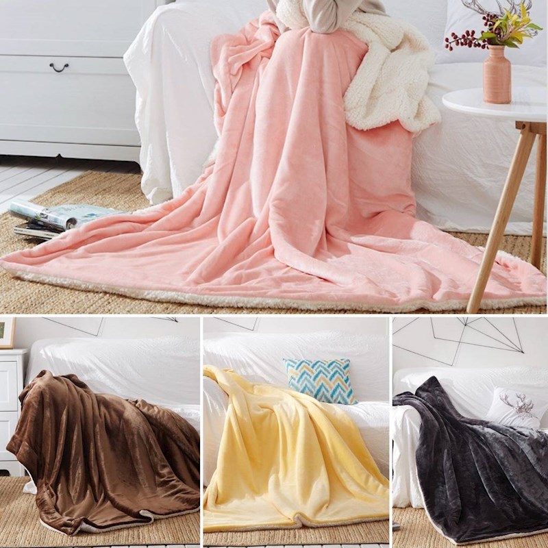 New Life Comfort Ultimate Sherpa Blanket Luxurious Plush Throw Rug