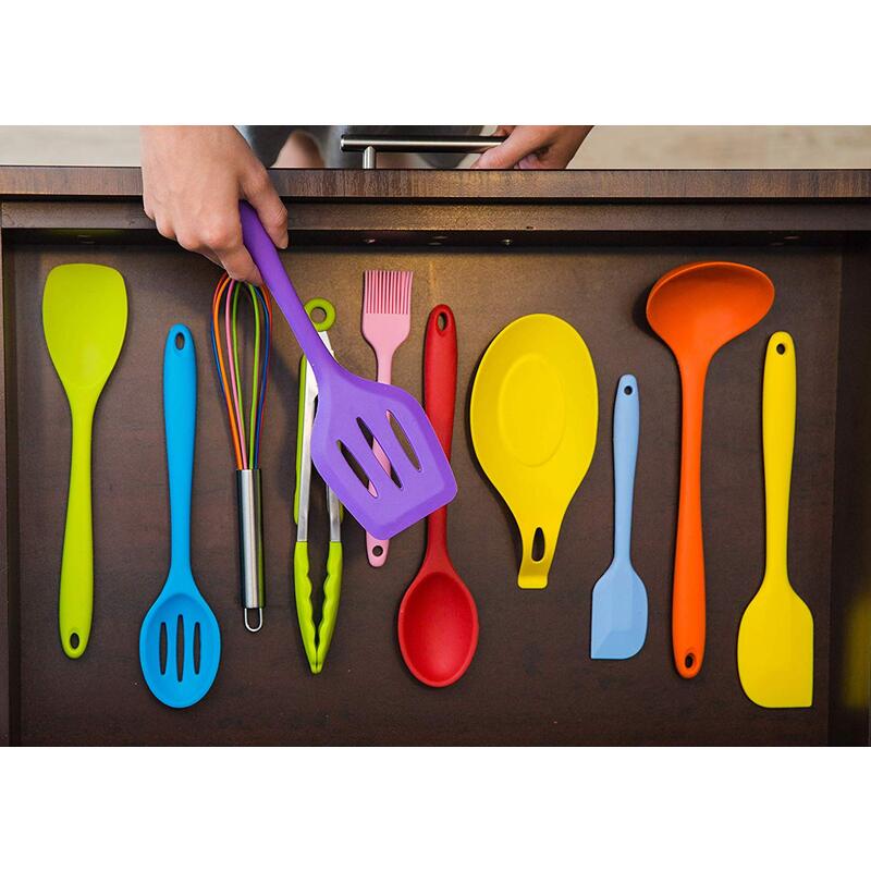 Catzon 10 Piece Cooking Utensils Silicone Kitchen Utensils ...