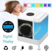My Best Buy - USB Mini Arctic Air Personal Air Conditioner & Table Fan Device, 7 Color LED Lights - Your personal Aircon