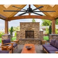 Albatross DC 2100mm 84" Ceiling Fan w/ Remote & 6 Blades Martec Lighting - MAFM + MAF210