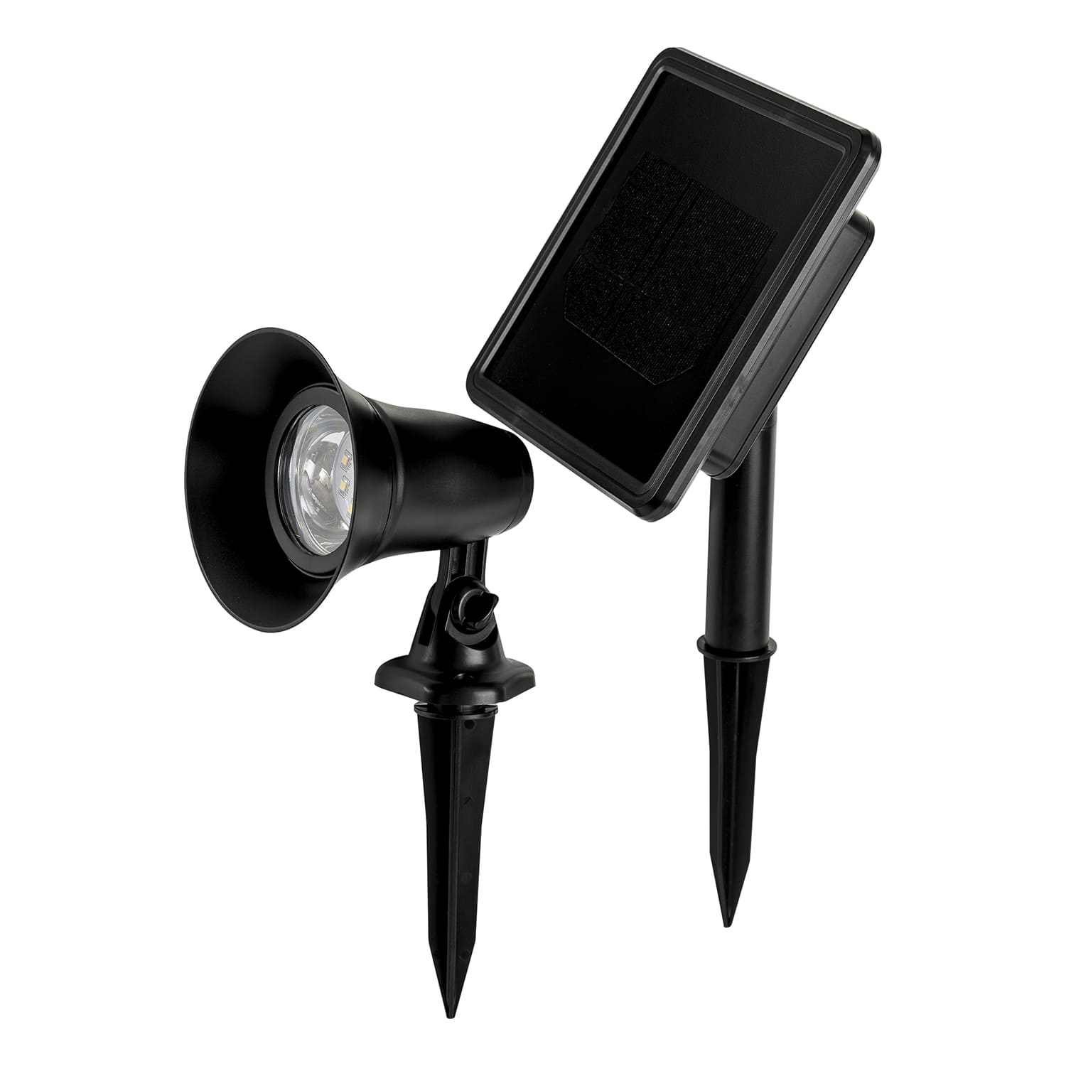 Garden Spot Light Kit with Remote Solar Panel IP44 in Black Solar