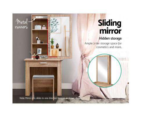 Artiss Dressing Table Mirror Stool Mirror Jewellery Cabinet Makeup Storage Wood Buy Dressing Tables 2168540