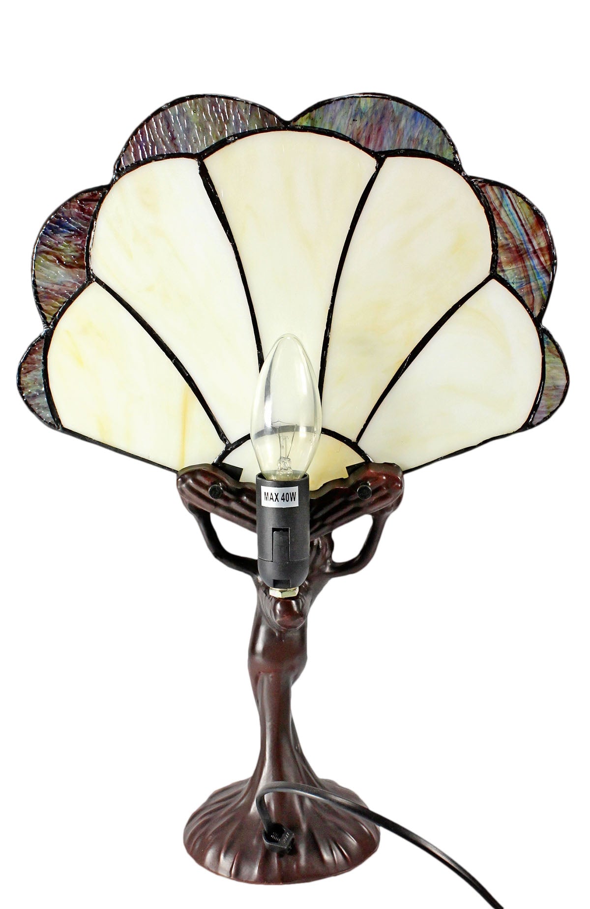 Art Deco Lady Figurines Tiffany Stained Glass Accent Lamp Buy Table