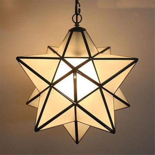 Moravian Star Glass Pendant Light Chandelier Light Modern ...