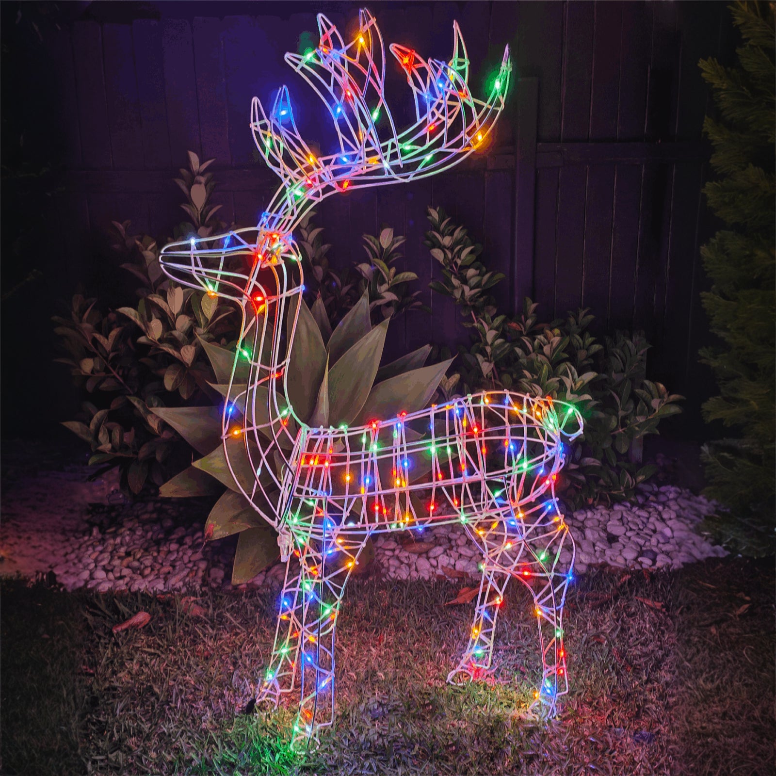 cool white outdoor reindeer