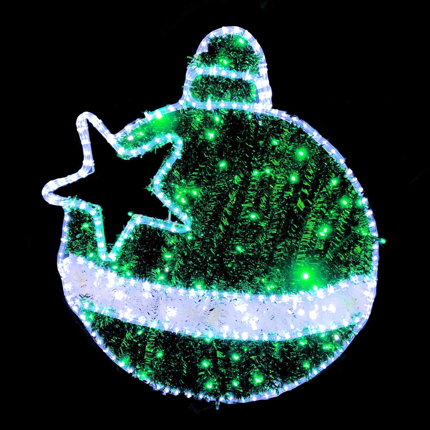 Christmas LED Motif Tinsel Filled Baubles 74x82cm Indoor/Outdoor Buy