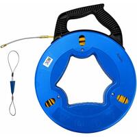 Aewio 30m(100FT) Fiberglass Electrical Wire Cable Fish Tape Reel Cable Puller