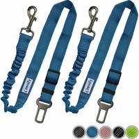 Zenify Dog Car Seat Belt Extendable Lead (2 Pack) - Bungee Leash for Dogs