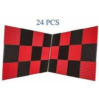 24 Pack Charcoal Acoustic Foam Panels 1" X 12" X 12" Soundproofing Studio Foam