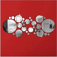 Mirror Wall Sticker Removable Round Acrylic Mirror Decor