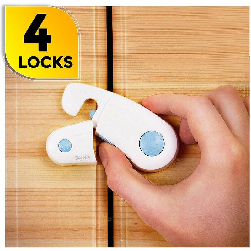 Child Safety Cabinet Locks Pack Of 4 Baby Proof Cupboard Lock