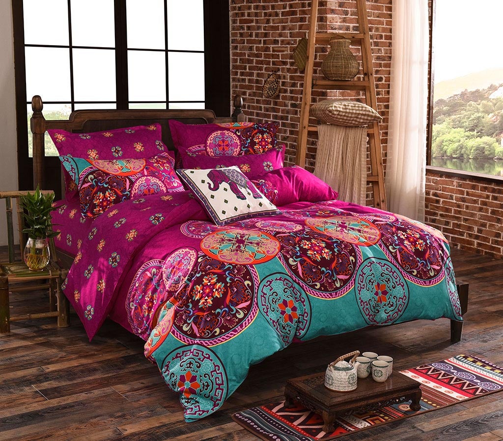 Mandala Duvet Doona Quilt Cover Set Queen King Super King Size Bed