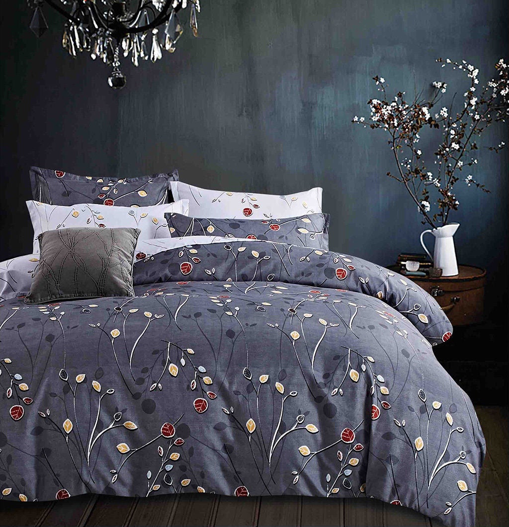 Reversible Queen/King/SuperKing Size Bed Duvet/Doona/Quilt Cover Set