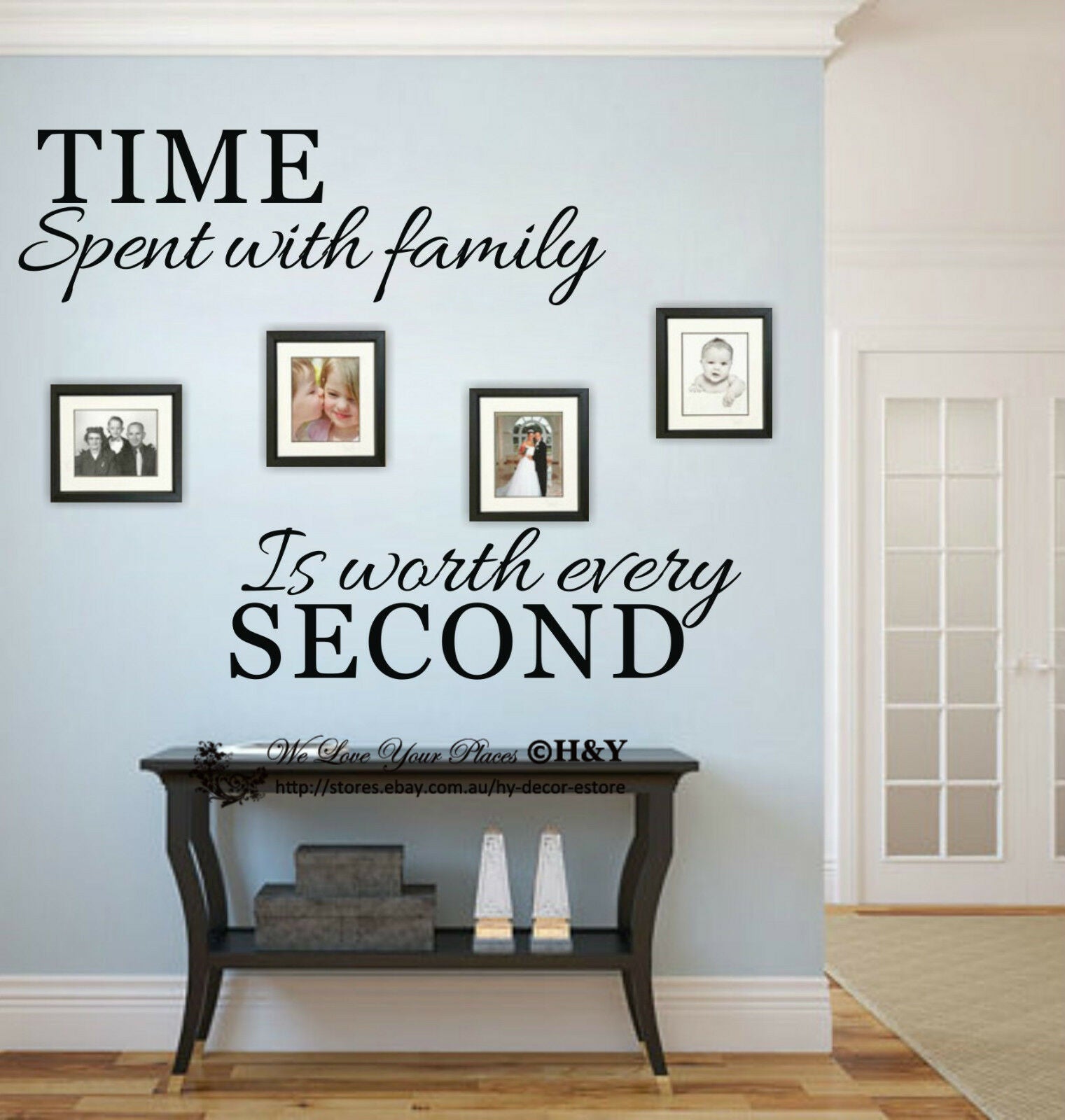 "TIME Spent with family Is worth every SECOND" Wall Art