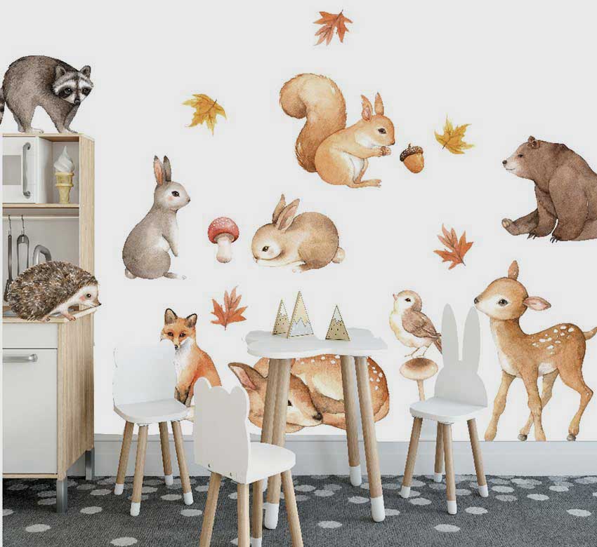 Woodland Animals Wall Stickers Buy Kid's Wall Stickers 1751028