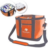 Red Suricata Large Collapsible 30L Soft Cooler – Heathered Orange/Dark Grey