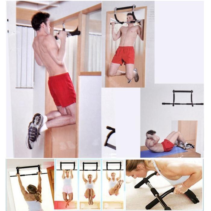 Black Portable Upper Body Gym Workout Exercise Door Pull ...