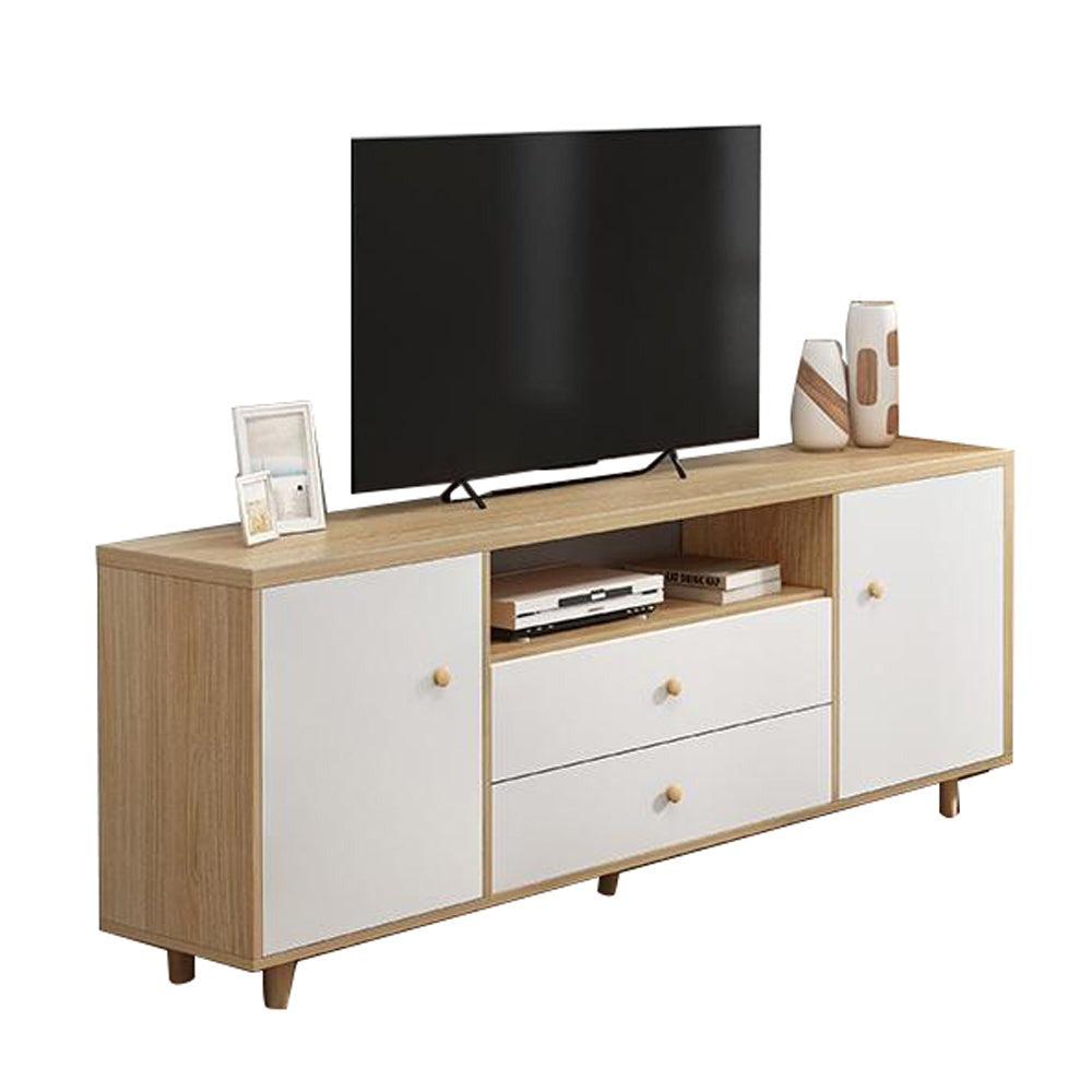 120cm Modern TV Stand Wood Entertainment Unit Drawer Storage