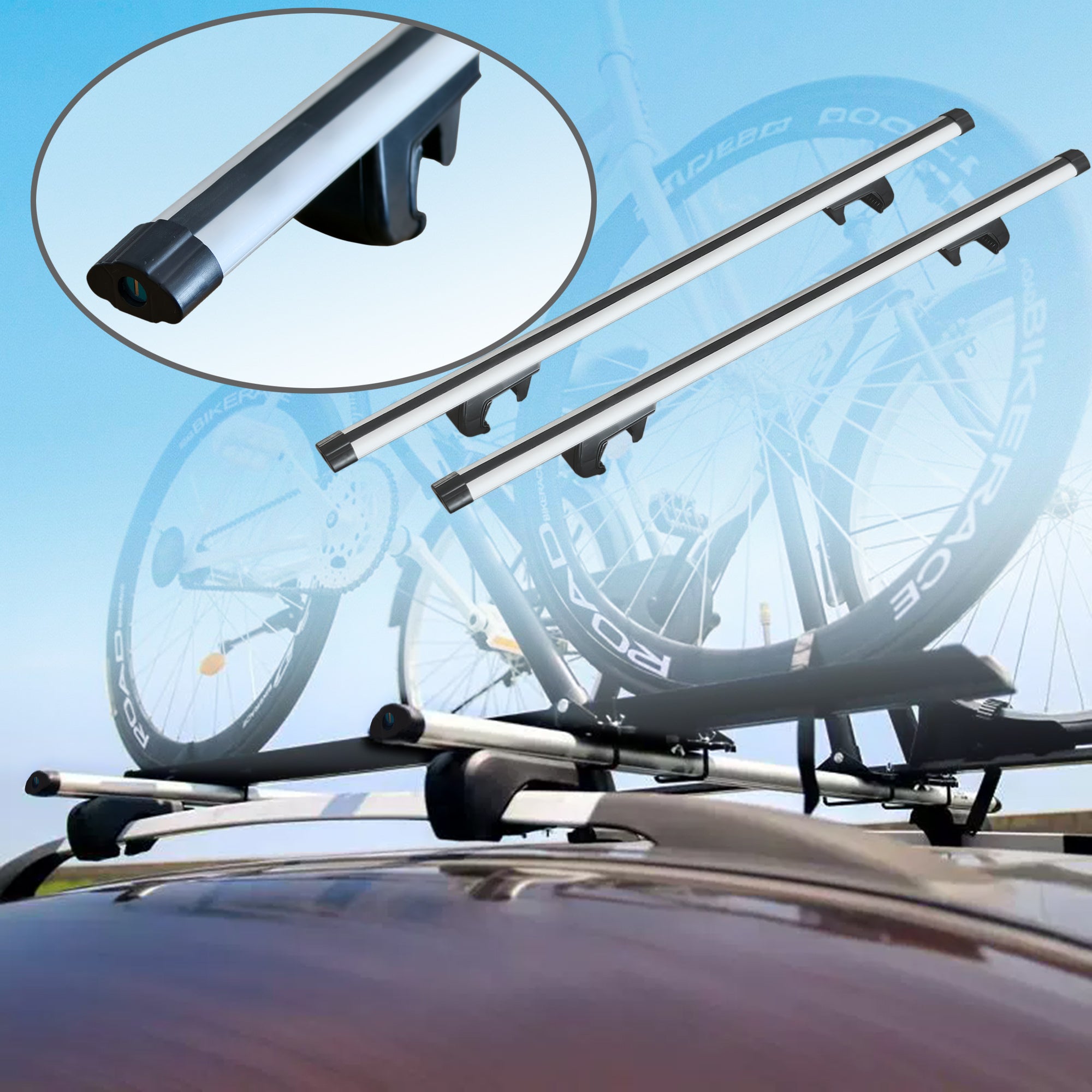 125CM Adjustable Lockable Aluminum Car Roof Rack Bar Carrier Cross Fitting Lock Buy Roof Racks