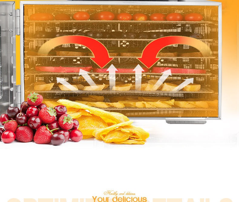 Commercial Grade 6 Layer Fruit Dryer Stainless Steel Food Jerky Maker
