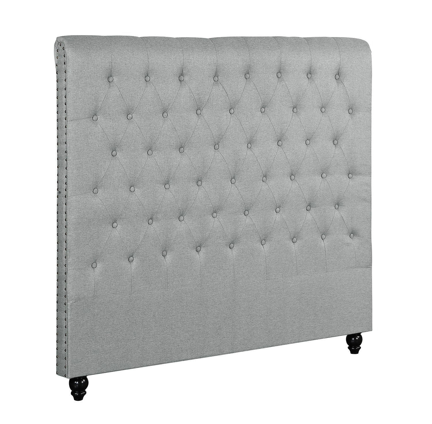 Double Size Grey Color Fabric Bed Head Upholstered Headboard Bedhead