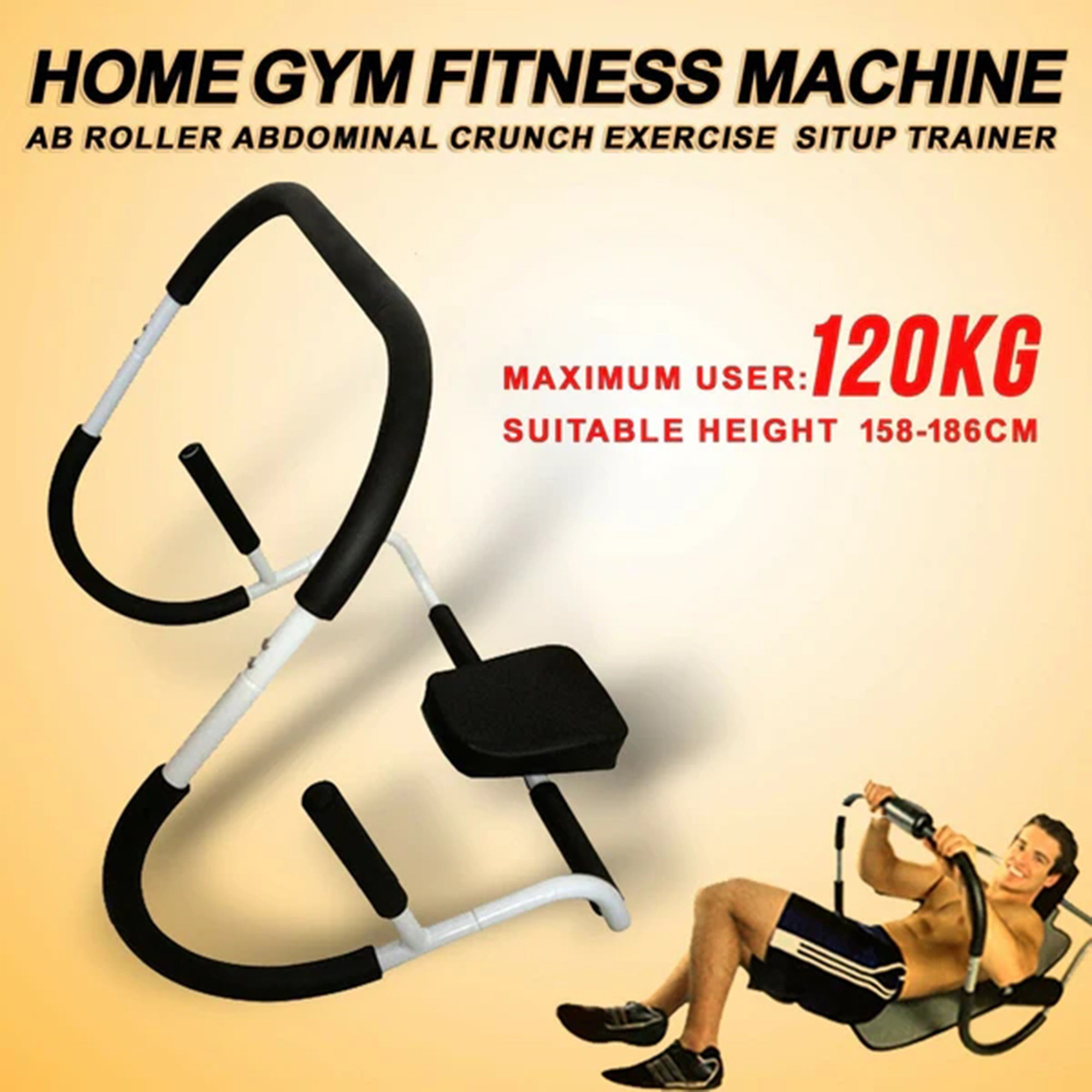 Home Gym Fitness Ab Roller Abdominal Crunch Exercise Machine Situp Trainer Buy Ab Machines