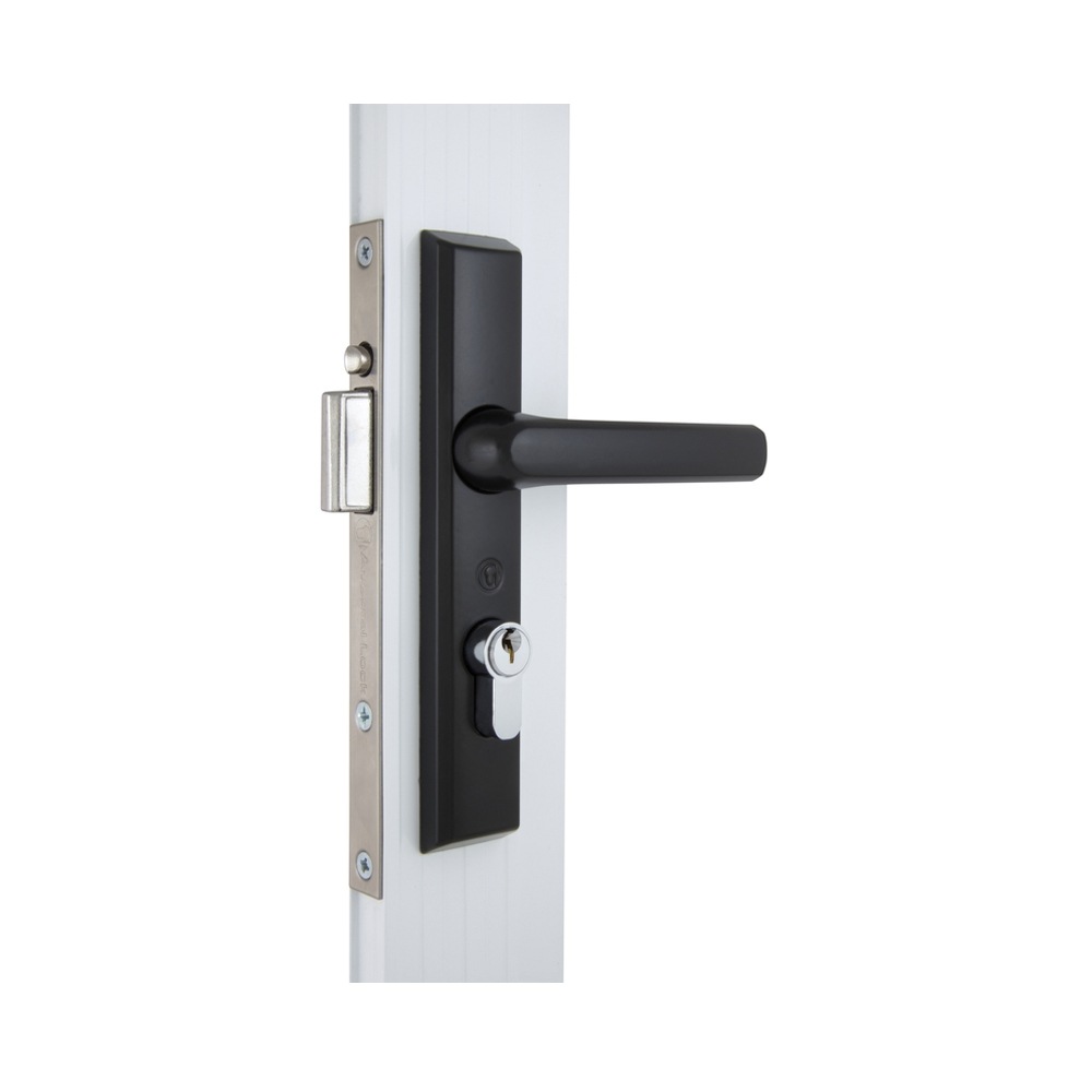 Austral Security Screen Door Lock ALELBLK Elegance XC Black w/ Cylinder