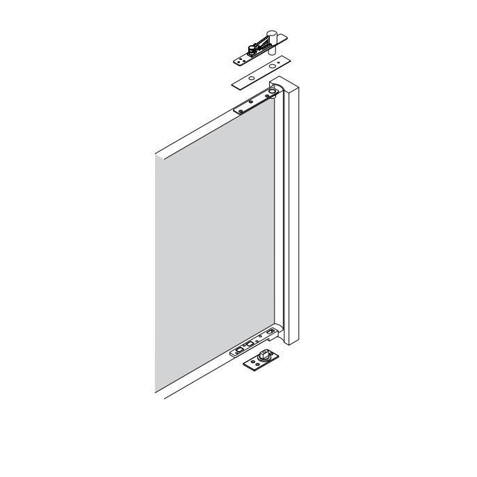 Lockwood 985400SSS Door Hinge Pivot Kit Heavy Duty Aluminium/Timber
