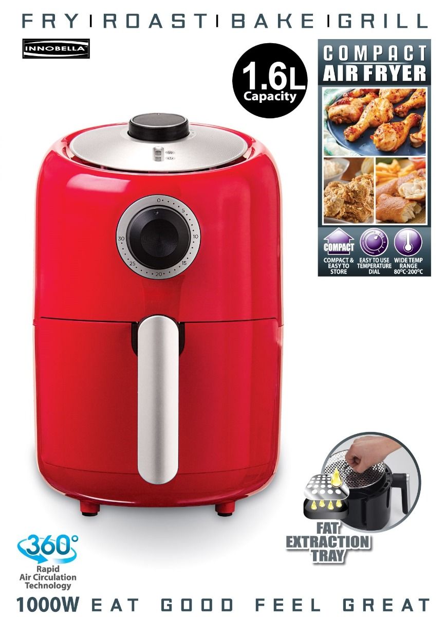 Compact Retro 1.6L Air Fryer Red Buy Air Fryers 2223943