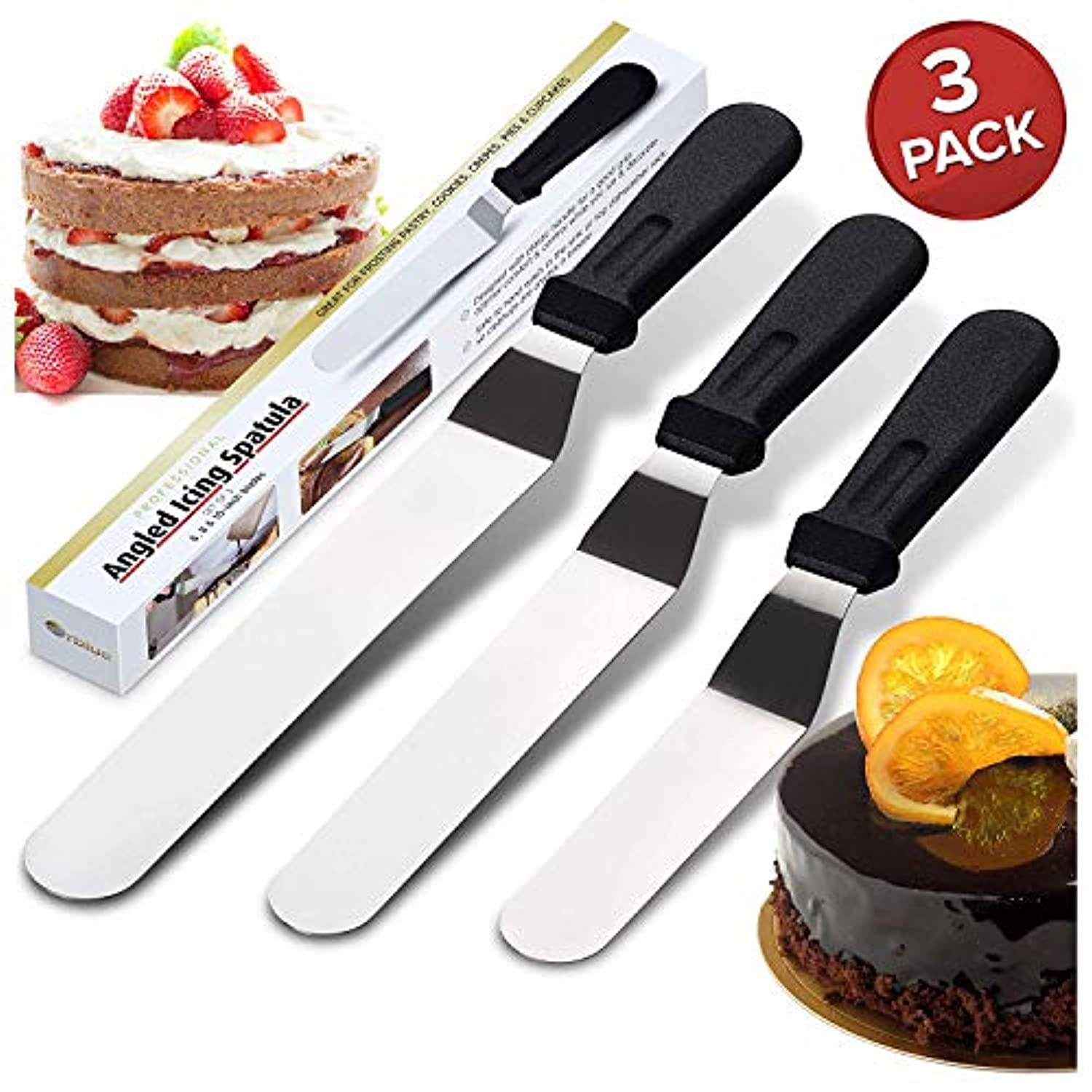 Angled Metal Icing Spatula 3pack Buy Spatulas 1885998