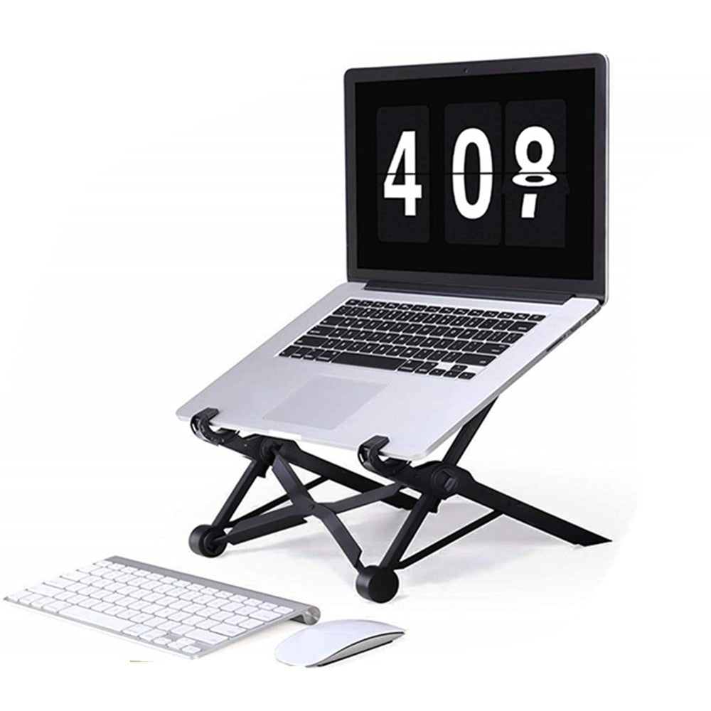 Travel Laptop Stand, Foldable & Adjustable Notebook Holder. 8 Height