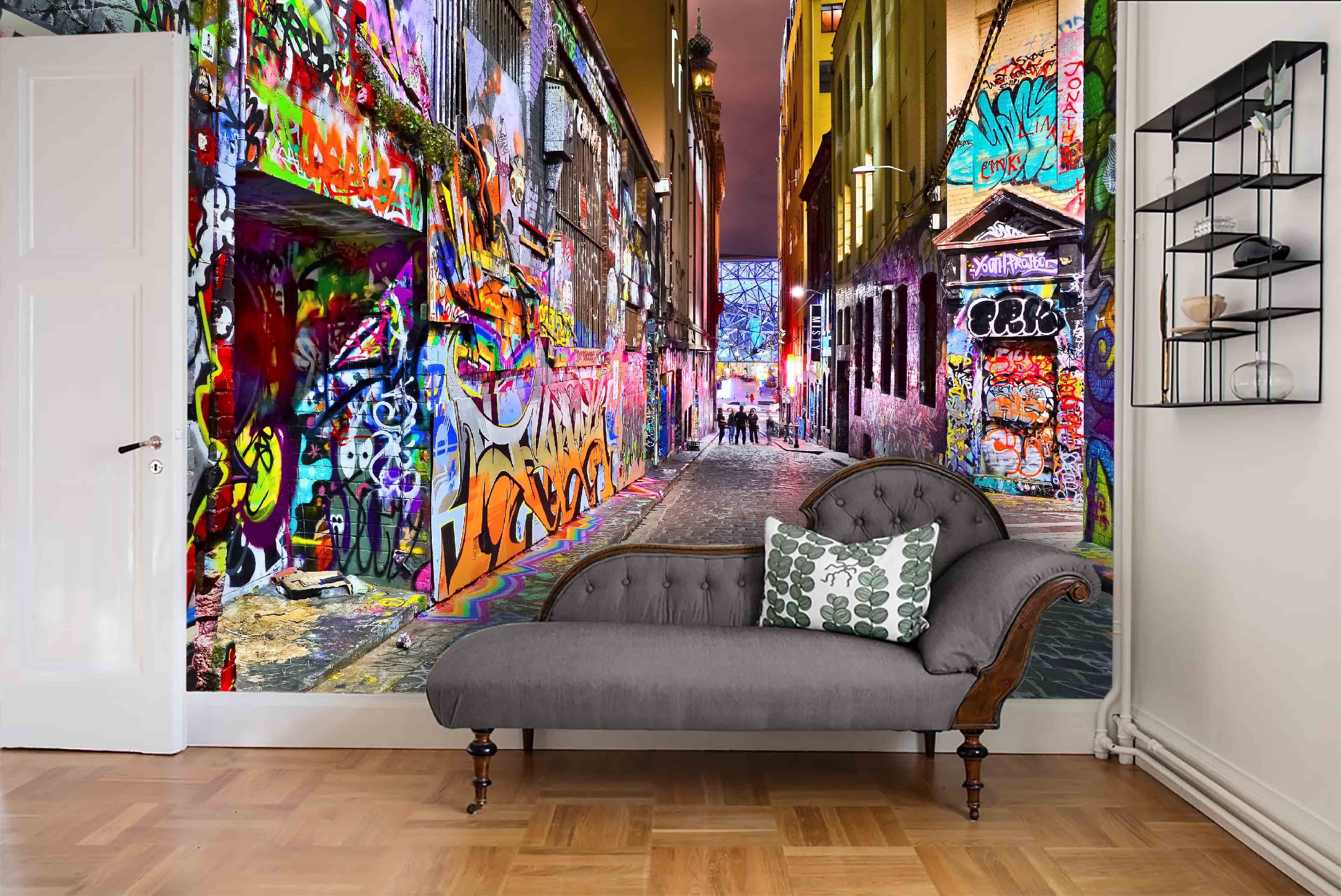 3D Colorful Graffiti Street Wall Mural Wallpaper 11 Buy