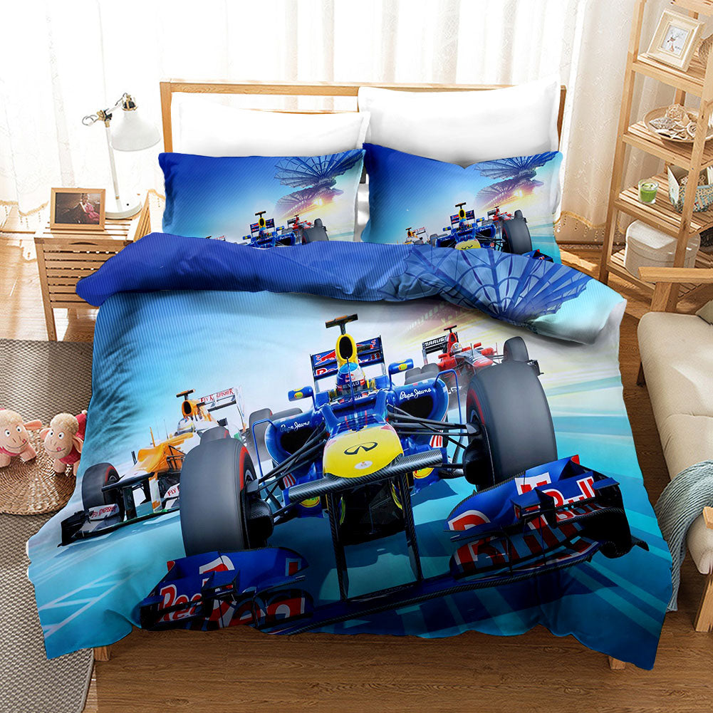 3D F1 Racing Car Quilt Cover Set Bedding Set Pillowcases 15 Buy Kids