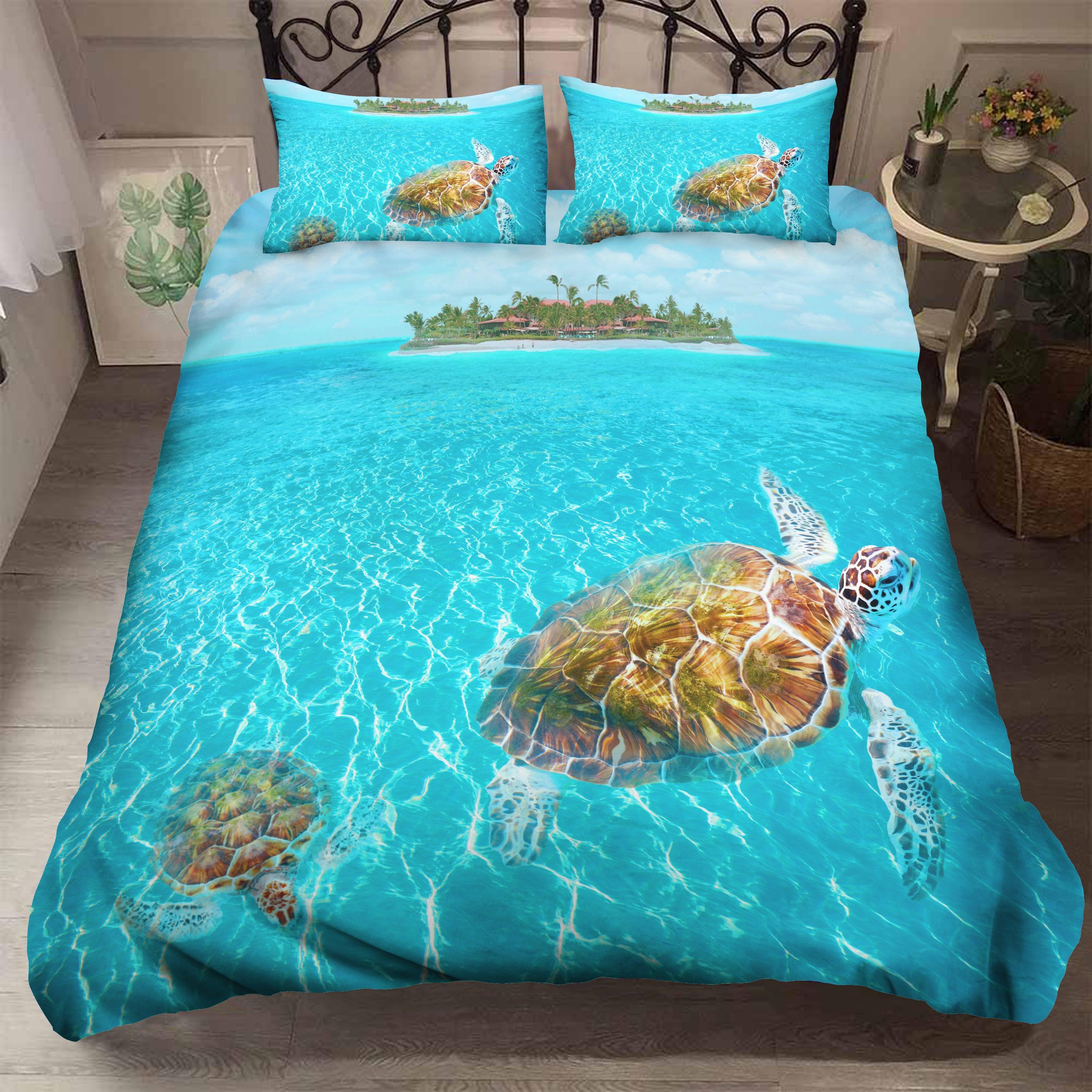 3D Sea Turtle Quilt Cover Set Bedding Set Pillowcases 51 Buy Kids