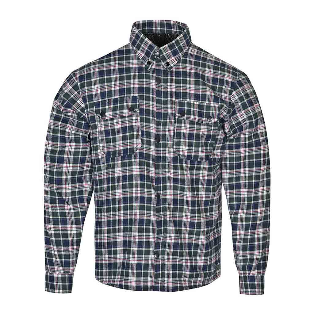 RIDERACT Flannel Riding Shirt Box Checkered Buy Motorcycle Jackets