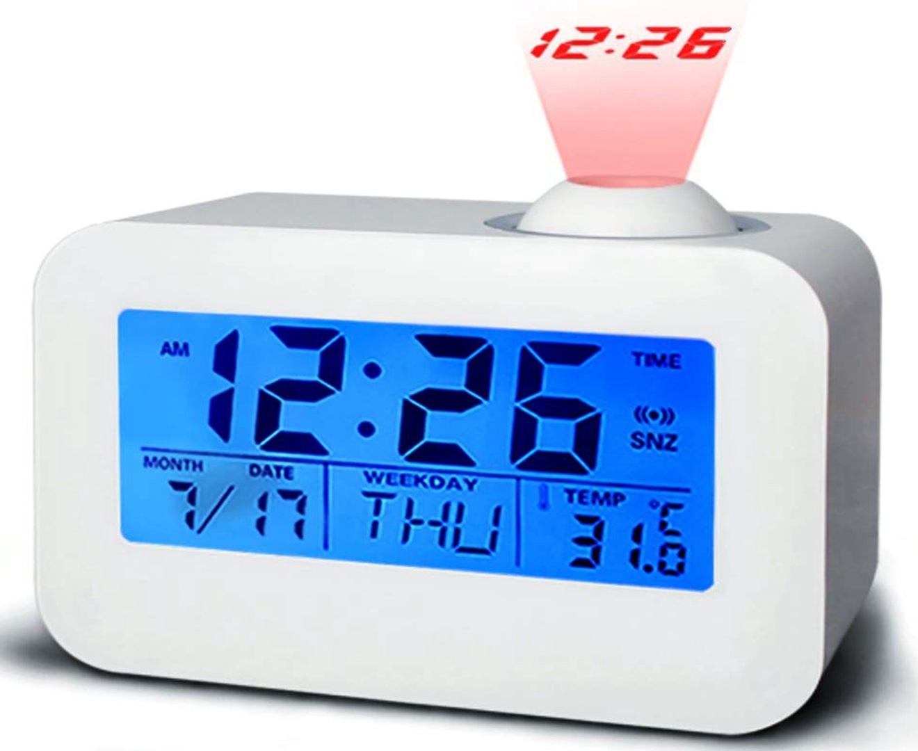 Alarm Clock, Battery Operated Alarm Clock with Snooze for Bedrooms for