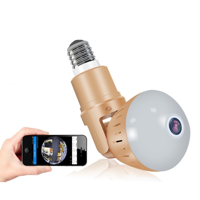 Wireless Bulb Camera Waterproof 360 Degree HD Panorama ...