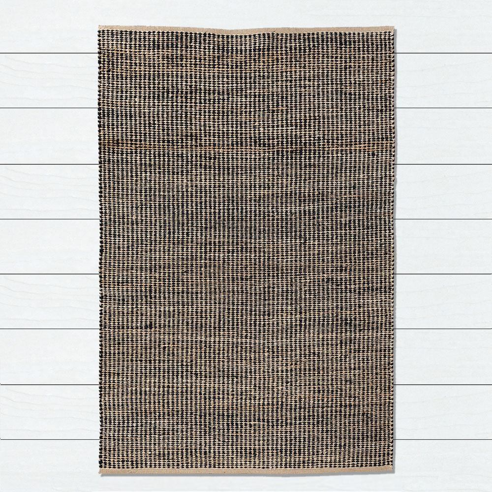Cuban Black & Natural Handwoven Jute Rug | Buy Jute ...