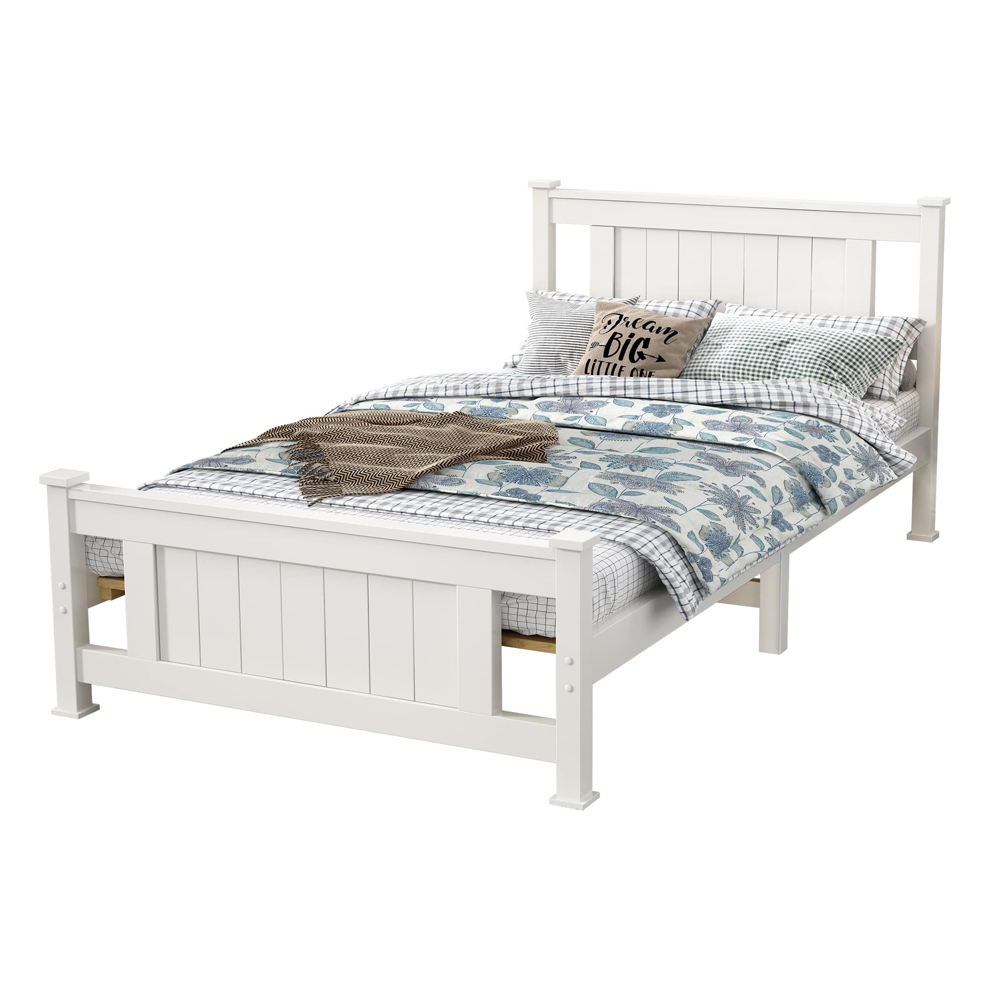 King Single Solid Pine Timber Bed Frame White Buy King Single Bed Frame 704219599736