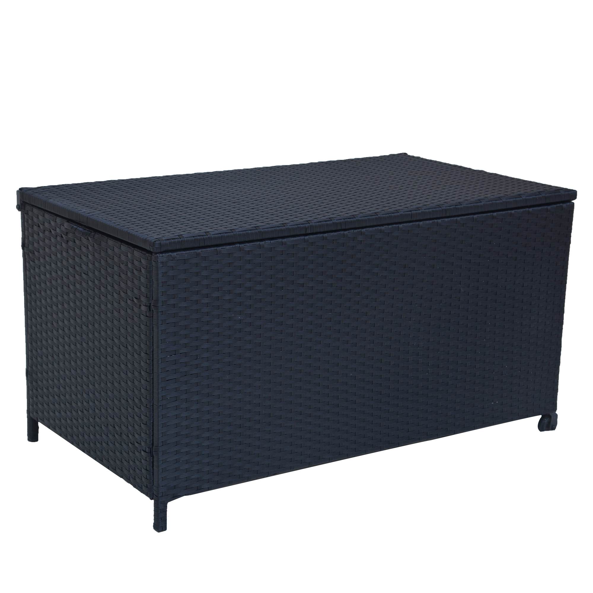 Outdoor PE Wicker Storage Box Garden 320LBlack Buy Outdoor Storage