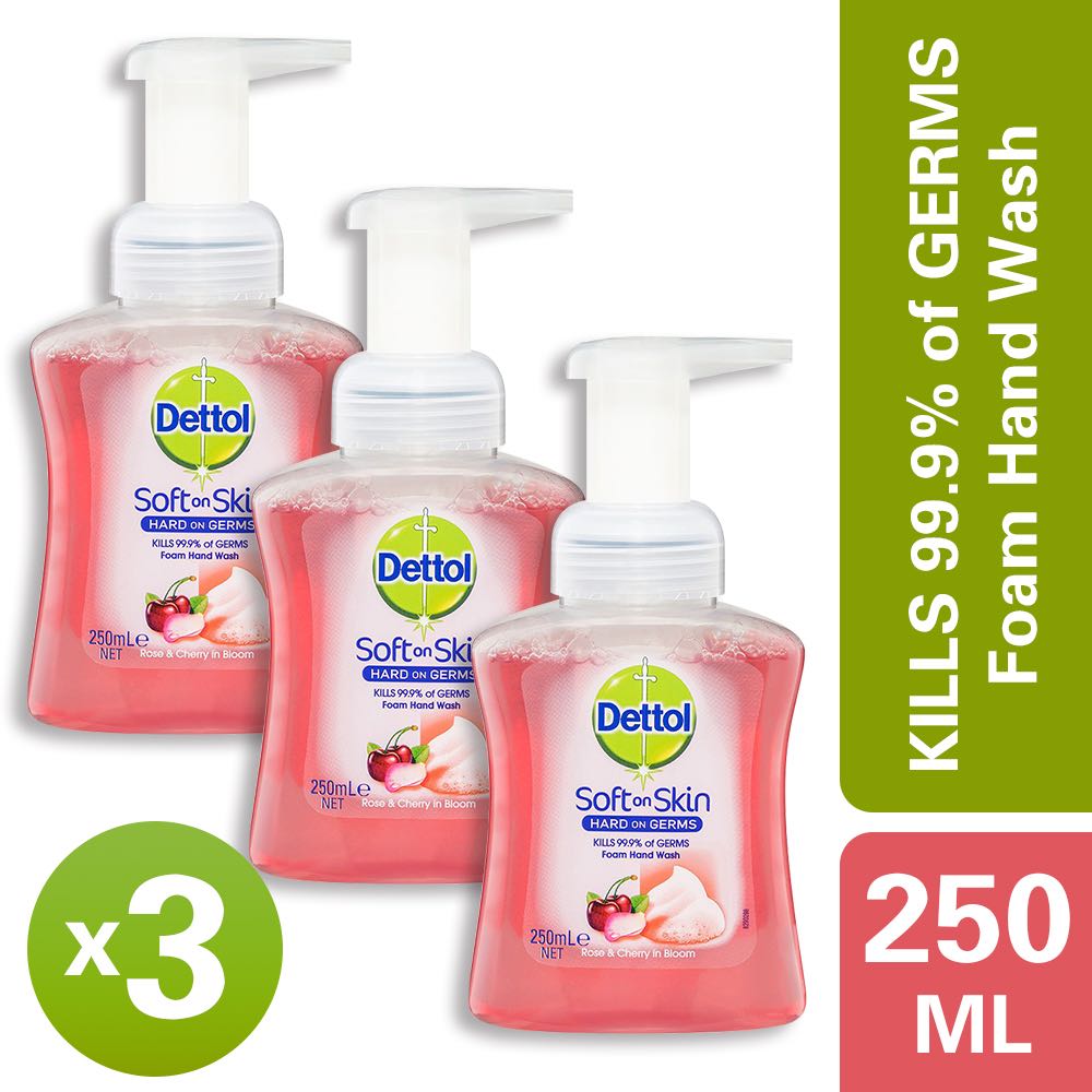 Dettol Antibacterial Foam Hand Wash Pump Rose And Cherry 250ml Buy